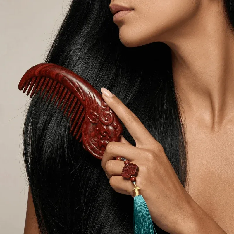 Ruyi Rosewood Comb for Stress Relief & Timeless Elegance