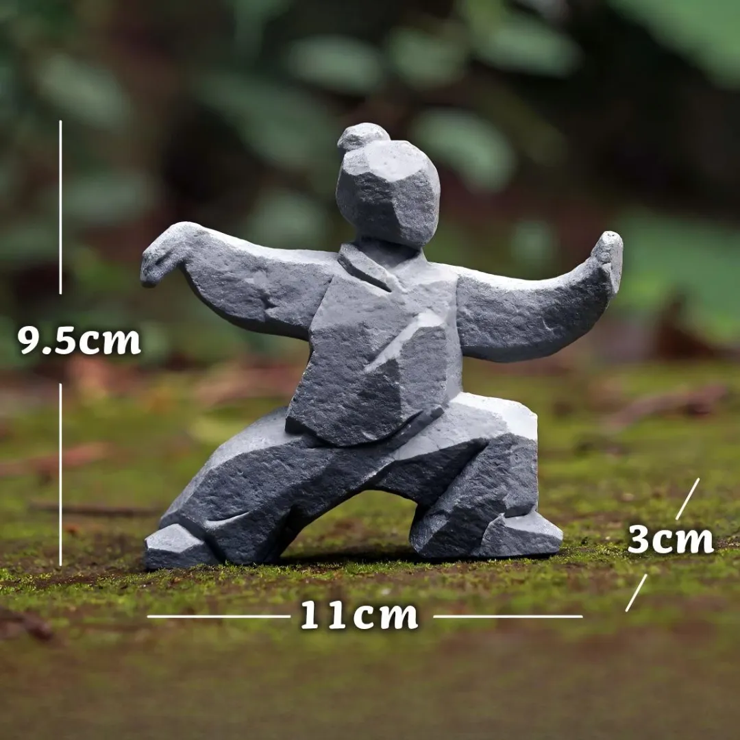 Handmade Tai Chi Kung Fu Statues - Zen Martial Arts Decor