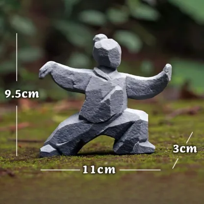Handmade Tai Chi Kung Fu Statues - Zen Martial Arts Decor