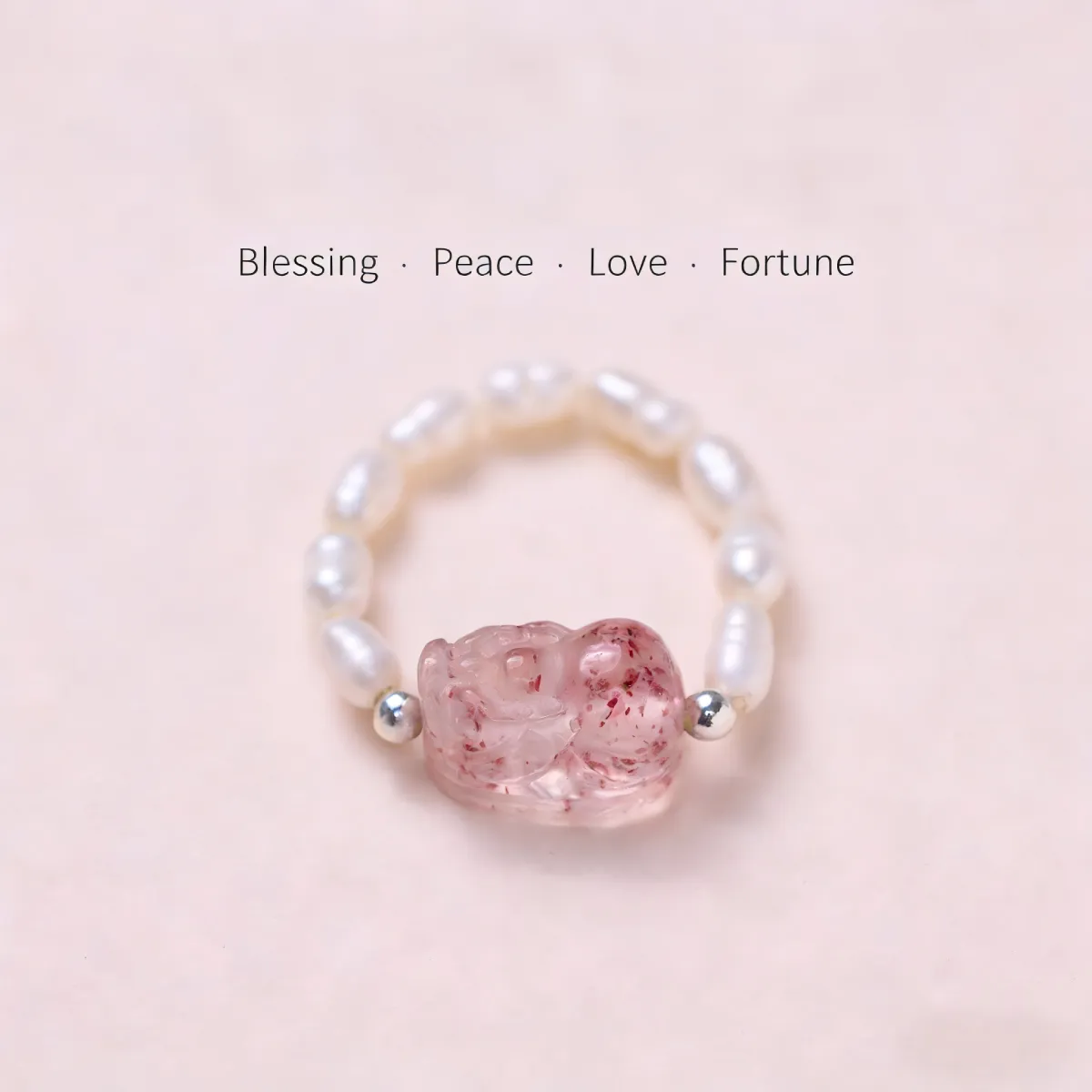 Pearl Pixiu Ring for Peace, Love & Fortune