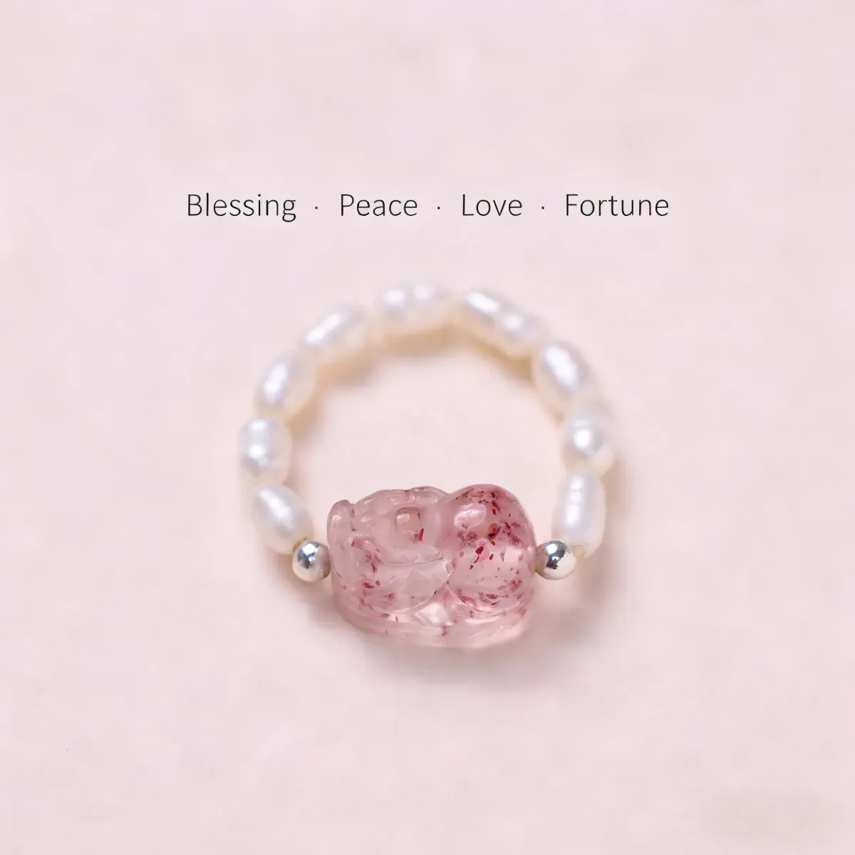 Pearl Pixiu Ring for Peace, Love & Fortune