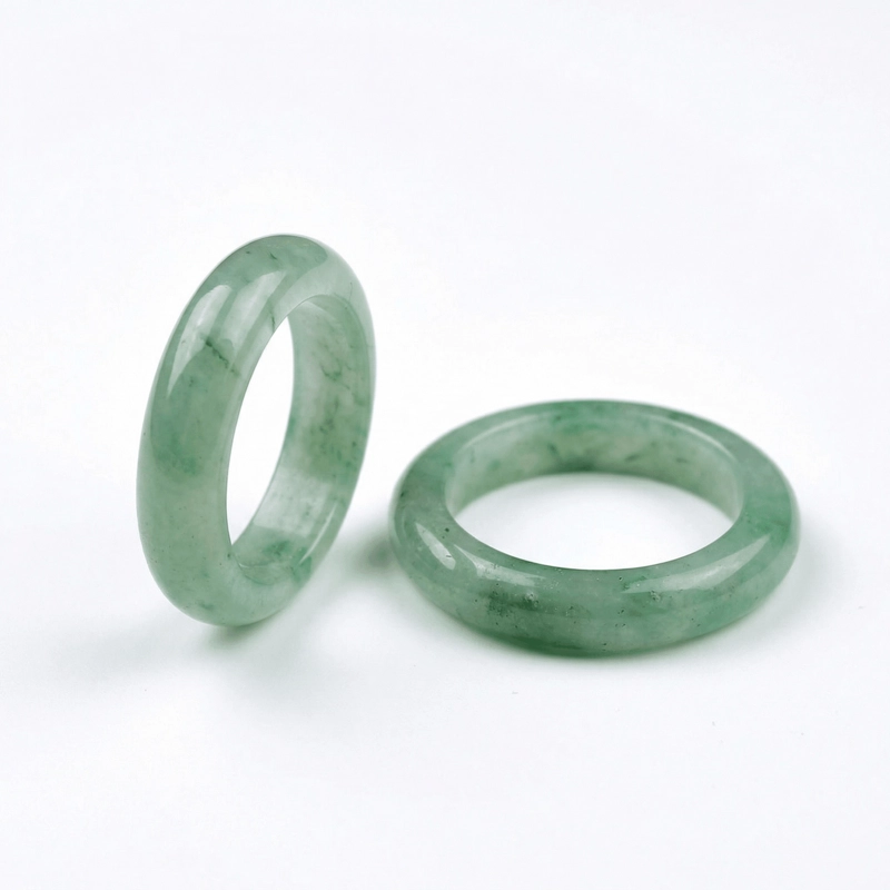 African Green Dulong Jade Ring for Inner Peace & Spiritual Harmony