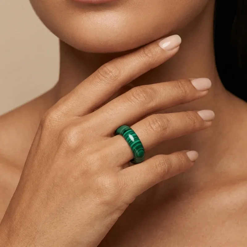 Malachite Ring – Emotional Healing & Protective Shield