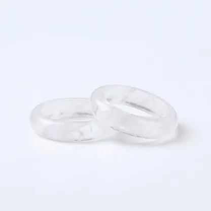 White Crystal Clear Quartz Ring – Energy Purification & Mental Clarity