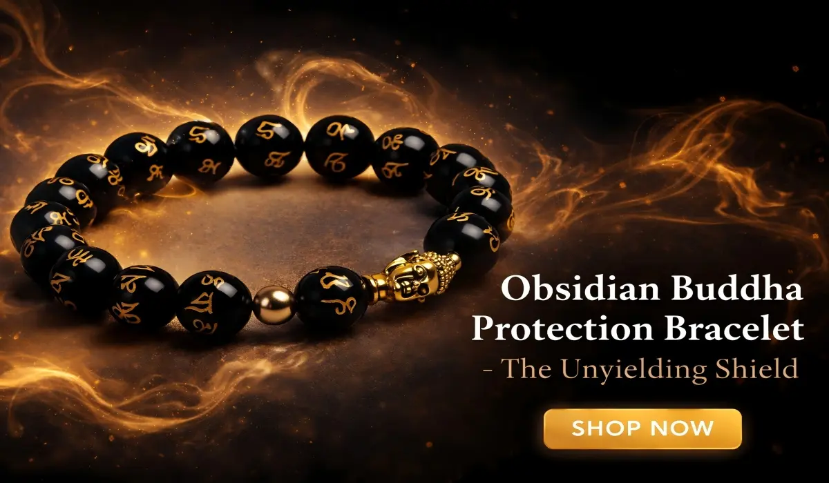 Obsidian Buddha Protection Bracelet - The Unyielding Shield