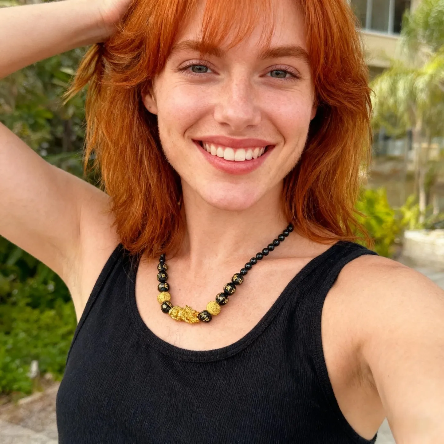 Obsidian Pixiu Fortune Necklace - The Unyielding Protector