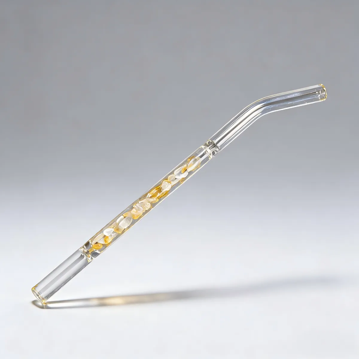 Reusable Citrine Crystal Straw for Wealth & Manifestation