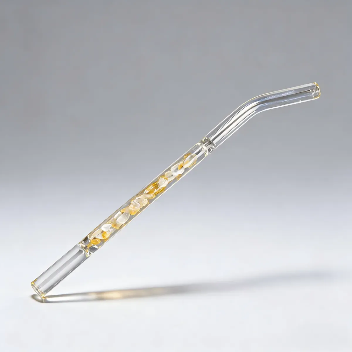 Reusable Citrine Crystal Straw for Wealth & Manifestation