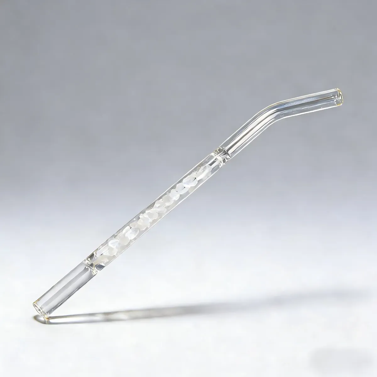Reusable Clear Quartz Crystal Straw for Infused Wellness