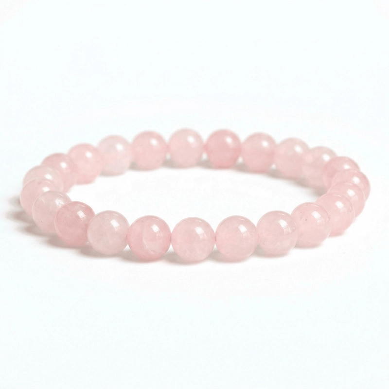 Rose Quartz Beaded Bracelet – Love, Emotional Harmony & Inner Peace