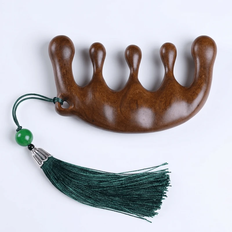 Green Sandalwood Massage Comb – Scalp Rejuvenation & Daily Stress Relief
