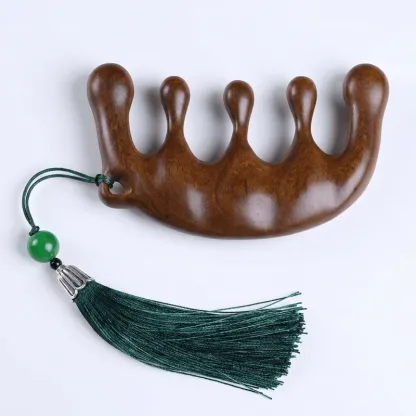 Green Sandalwood Massage Comb – Scalp Rejuvenation & Daily Stress Relief