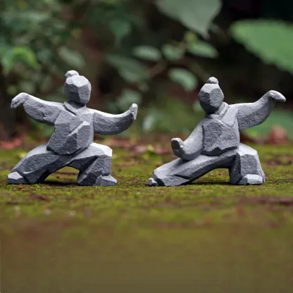 Handmade Tai Chi Kung Fu Statues - Zen Martial Arts Decor