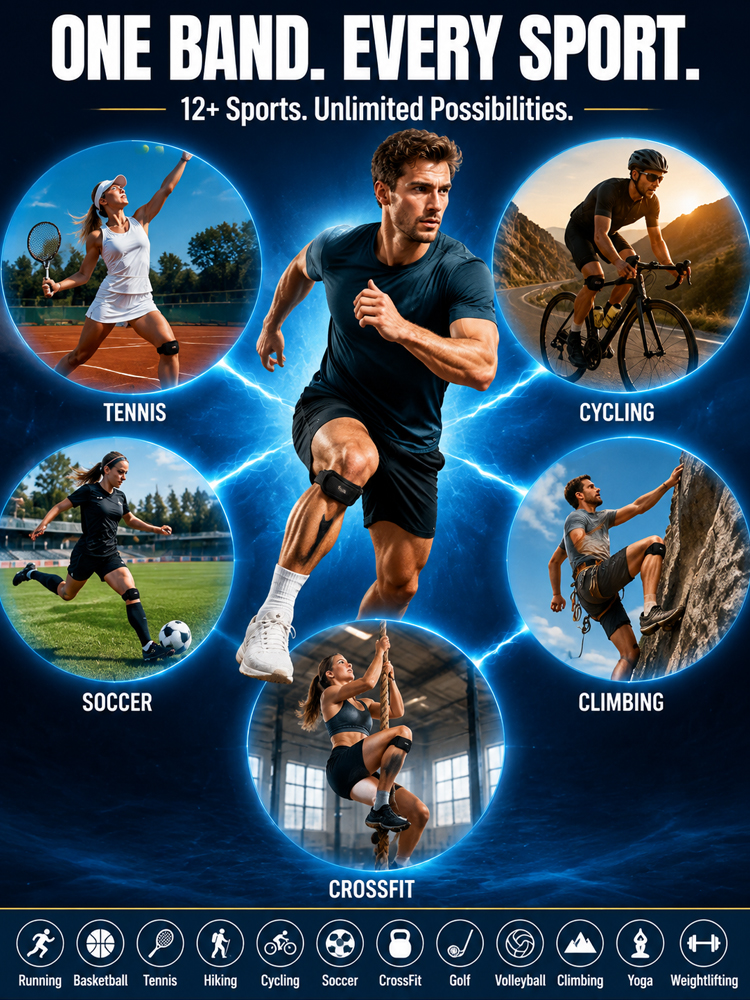 【Knee Joint Protection】Patella Knee Strap: Targeted bionic relief, instantly cuts knee impact by 87%!