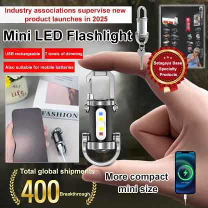 【Three-in-One Multi-functional】SOS Emergency Light Flashlight Portable Charger