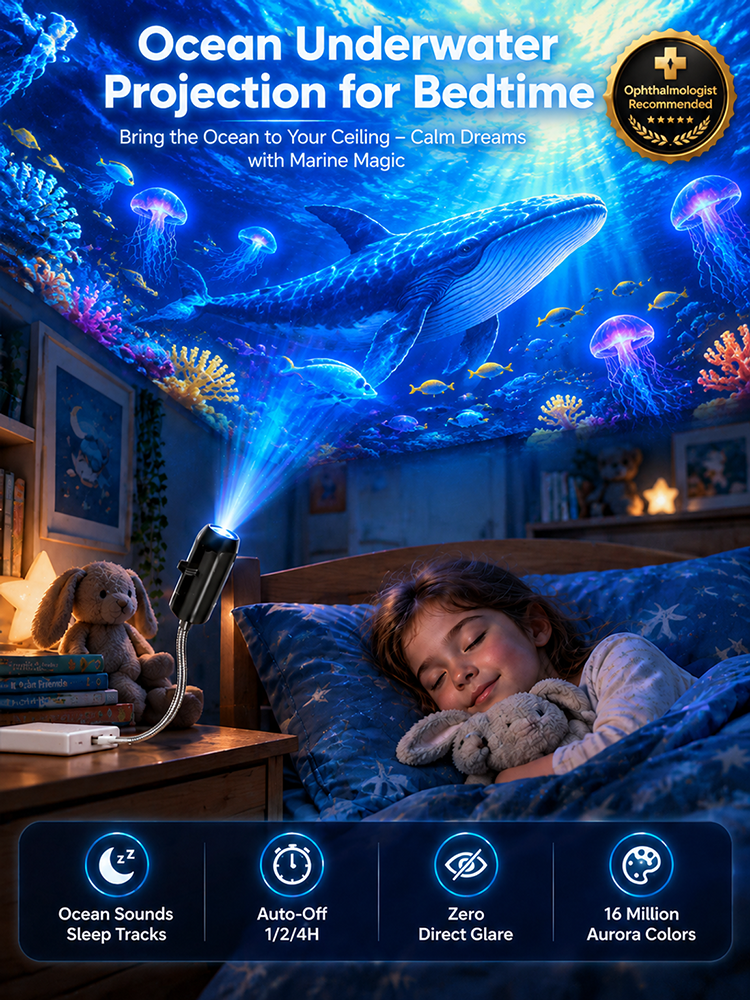Comauo™  Ocean & Galaxy Projector: Ultra-HD Sphere Tech, Turns Your Room & Car Into an Aquarium in 1s.