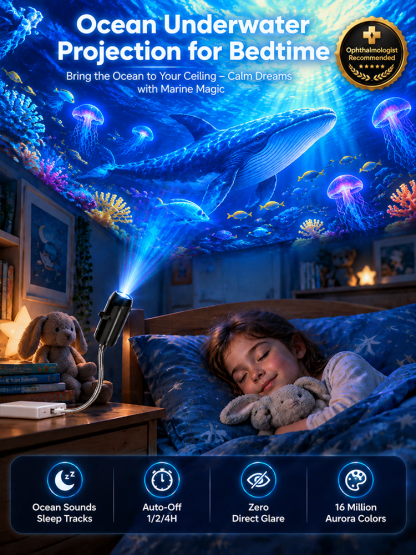 Comauo™  Ocean & Galaxy Projector: Ultra-HD Sphere Tech, Turns Your Room & Car Into an Aquarium in 1s.
