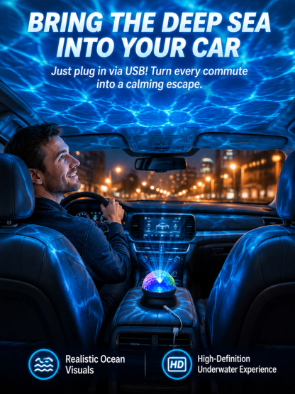 Topacme™ Deep Sea & Star Hologram Projector | Large-sphere projection & 4K immersive visuals. Instantly soothe your night!