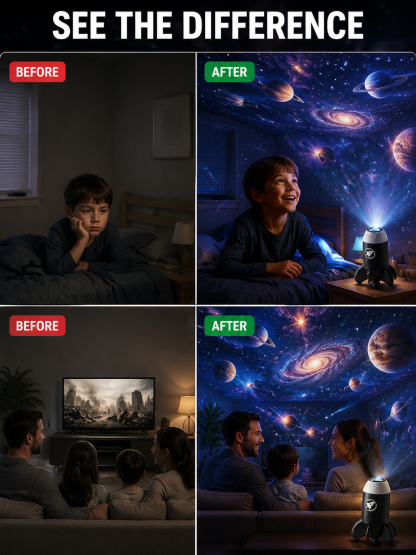 5D Holographic Dinosaur & Galaxy Projector: Powered by Las Vegas Sphere Tech, Turns Your Room & Car Into a Jurassic World in 1s!