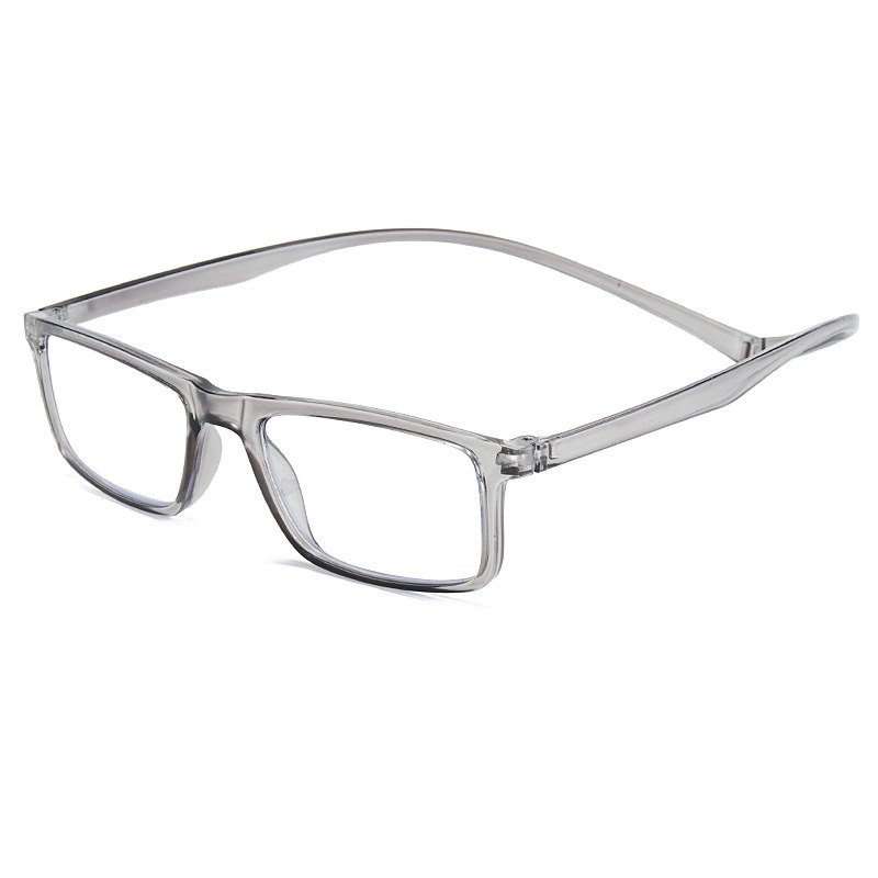 Smart zoom stylish square frame neck-hanging anti-blue light reading glasses