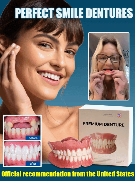 Upgraded upper & lower cosmetic dentures—gum-line design for ultimate invisibility! ✅ Fits in 1 second, stays comfortable and secure for 48 hours!