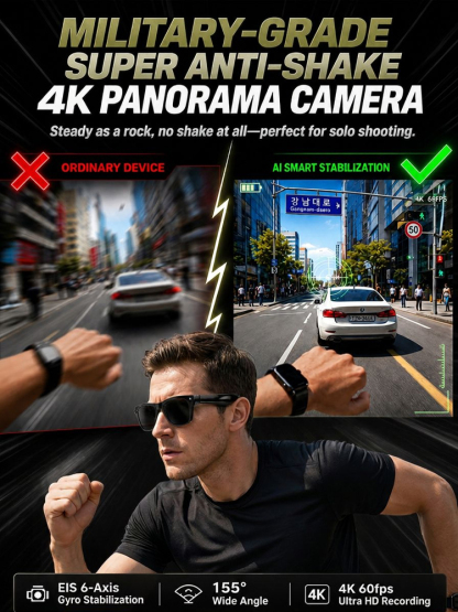 【Smart Color-Changing Touch Control Voice Control】AI Smart Glasses. 🕶️Features Auto-Focus & Smart Tint Tech!