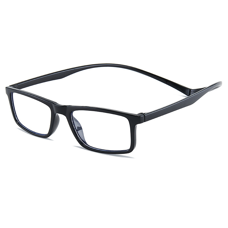 Smart zoom stylish square frame neck-hanging anti-blue light reading glasses