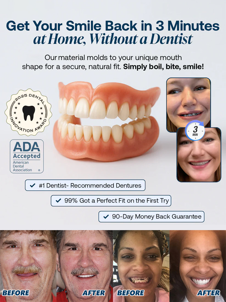 【FDA & BDA Dual Certified】✅ DIY Custom-Fit Denture Kit 🔥【Used by 300,000+ people globally】
