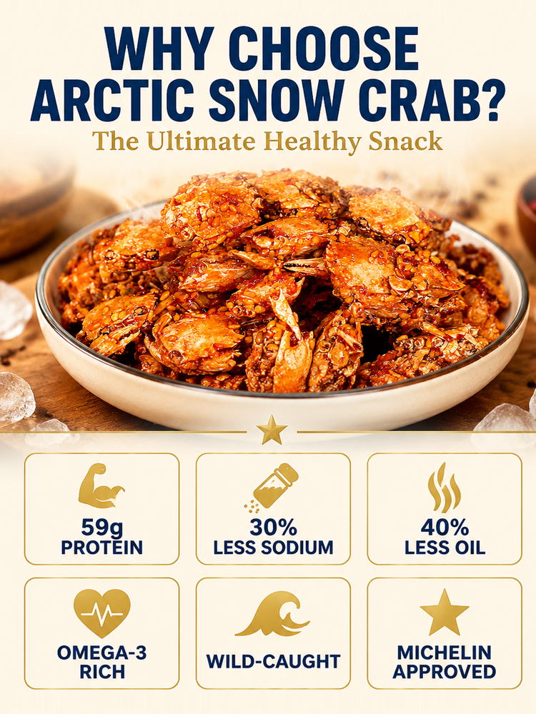 100% Wild Canadian Snow Crab | No Peeling Needed! 36 Crispy Layers & Rich Crab Roe!
