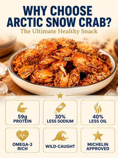 100% Wild Canadian Snow Crab | No Peeling Needed! 36 Crispy Layers & Rich Crab Roe!