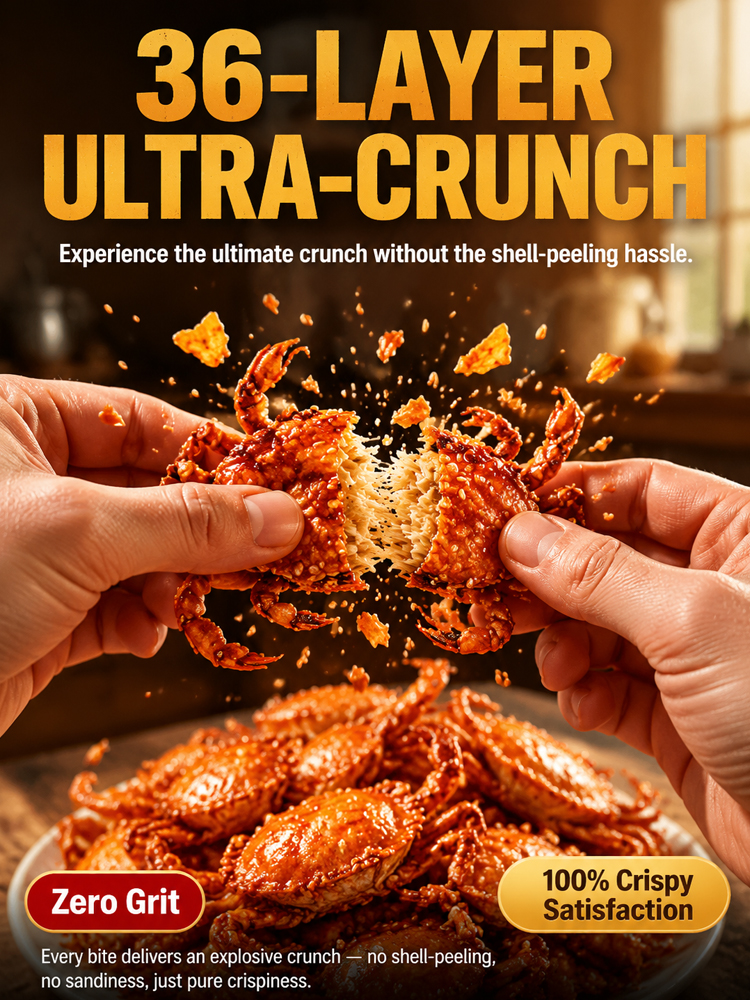 100% Wild Canadian Snow Crab | No Peeling Needed! 36 Crispy Layers & Rich Crab Roe!