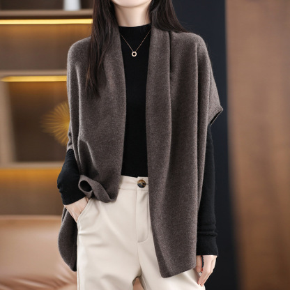 Pure Wool Shawl Coat