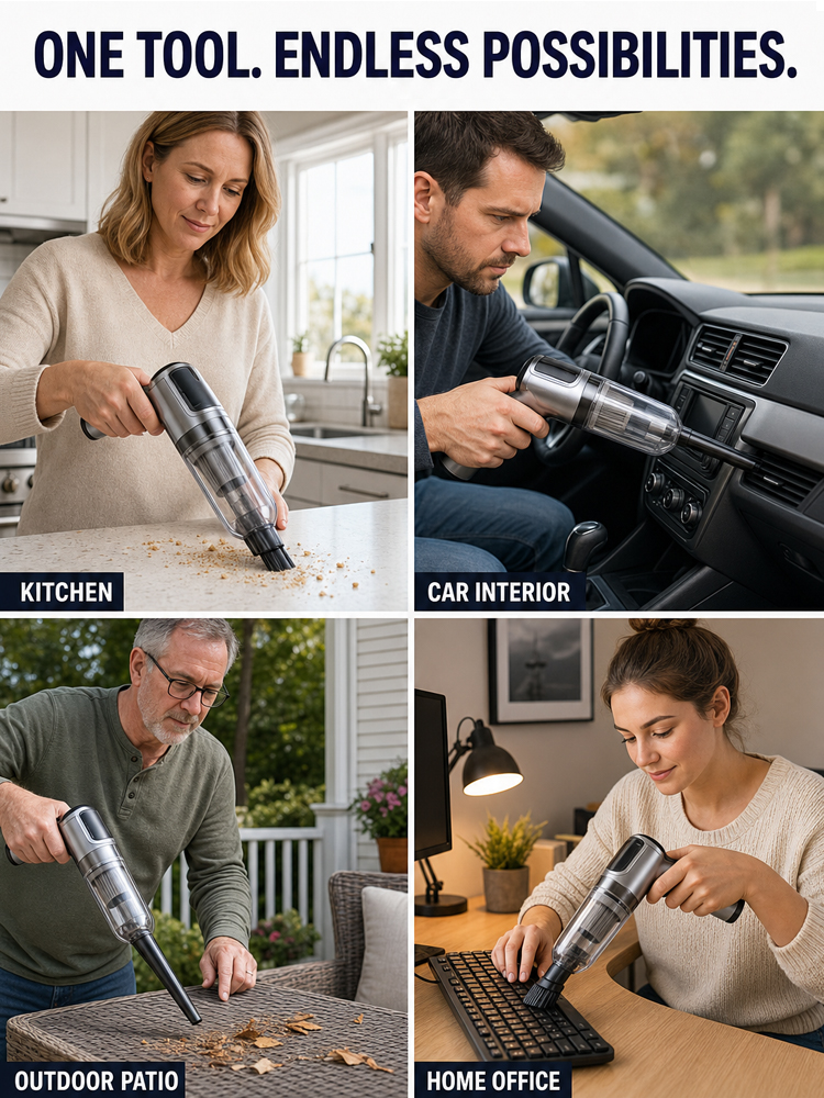 45,000Pa Hurricane 5-in-1 Vacuum | (Vacuum · Blow · Inflate · Deflate · Anti-Mite) 1 Replaces 5!
