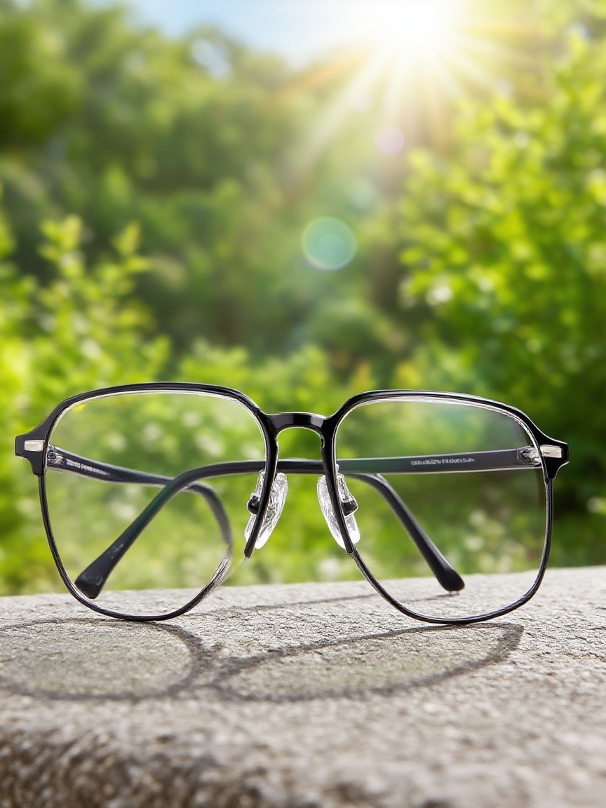 Color-changing anti-blue light presbyopia glasses
