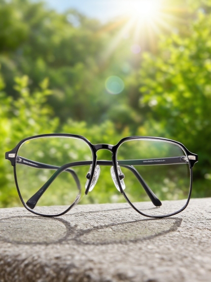 Color-changing anti-blue light presbyopia glasses