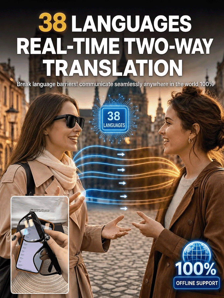 【Smart Color-Changing Touch Control Voice Control】AI Smart Glasses. 🕶️Features Auto-Focus & Smart Tint Tech!