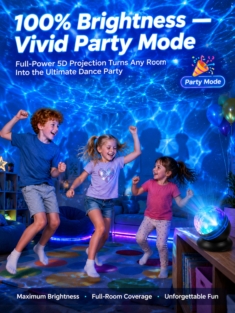 Topacme™ Deep Sea & Star Hologram Projector | Large-sphere projection & 4K immersive visuals. Instantly soothe your night!