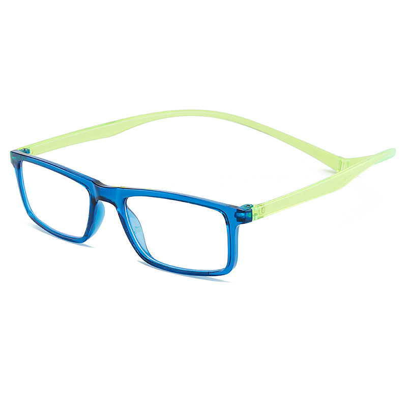 Smart zoom stylish square frame neck-hanging anti-blue light reading glasses