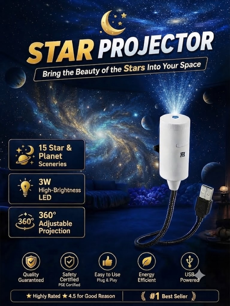 5D Galaxy Projector with Vegas Sphere Tech: Your Room & Car, Now a Planetarium.