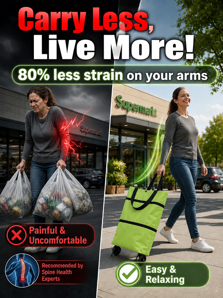 Lightweight Collapsible Wheeled Tote | No More Heavy Lifting, Built for Heavy Loads—Stock Up for the Whole Week!