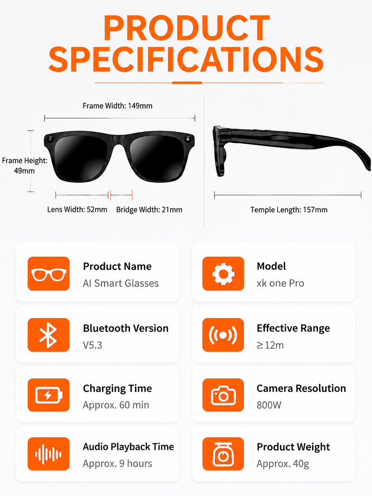 【Smart Color-Changing Touch Control Voice Control】AI Smart Glasses. 🕶️Features Auto-Focus & Smart Tint Tech!