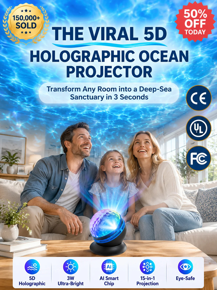 Topacme™ Deep Sea & Star Hologram Projector | Large-sphere projection & 4K immersive visuals. Instantly soothe your night!