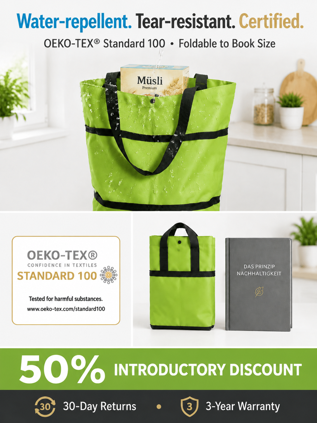 Lightweight Collapsible Wheeled Tote | No More Heavy Lifting, Built for Heavy Loads—Stock Up for the Whole Week!