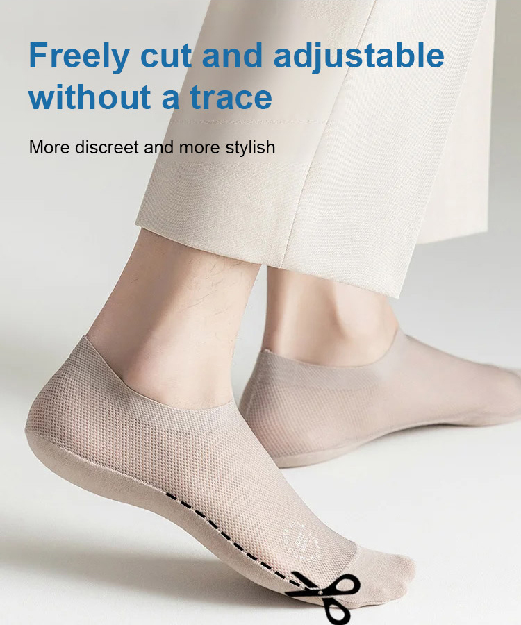 Ice silk cool invisible boat socks