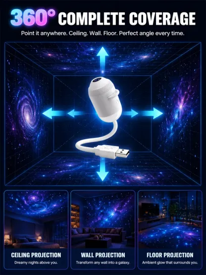 GALAXY™ Star Projector | Exclusive Vegas Sphere Tech, 360° Panoramic Galaxy