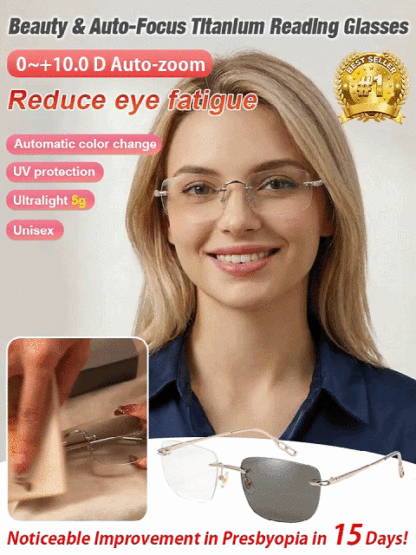 New color-changing zoom titanium alloy reading glasses