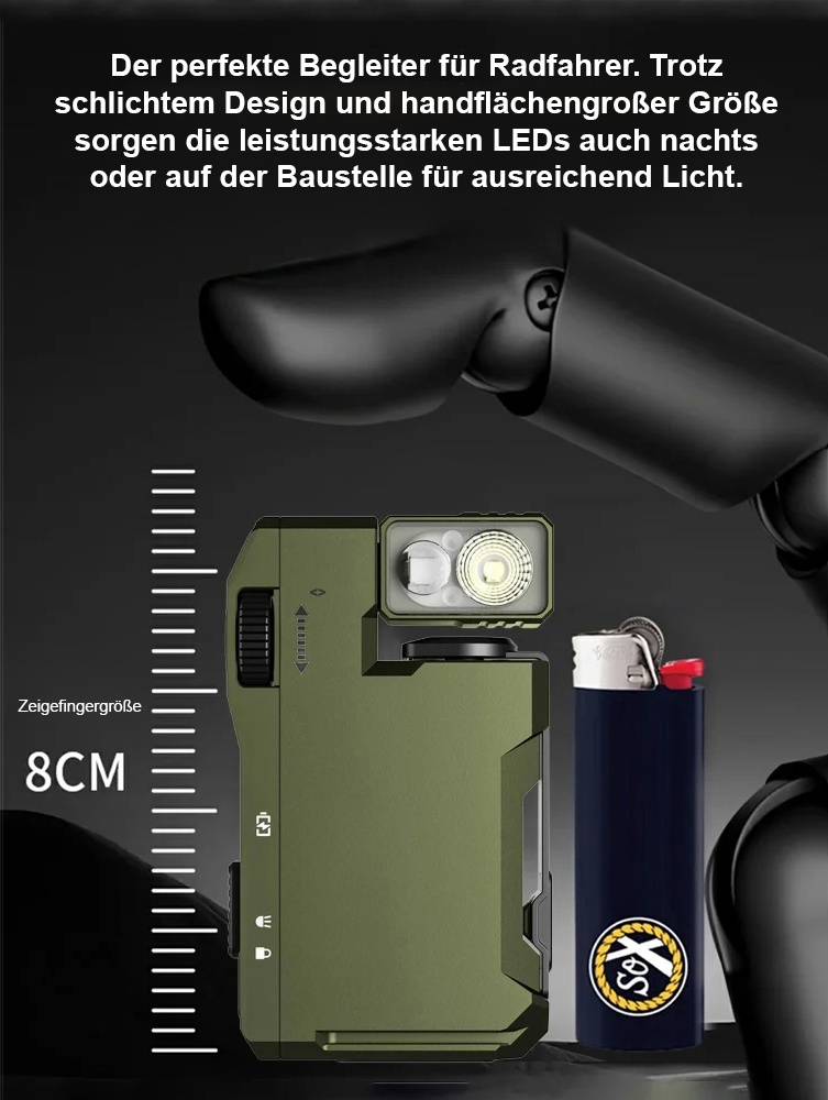 【Spezielle Beleuchtungsausrüstung】Magnetische tragbare Mini-Taschenlampe