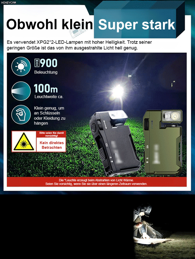 【Spezielle Beleuchtungsausrüstung】Magnetische tragbare Mini-Taschenlampe