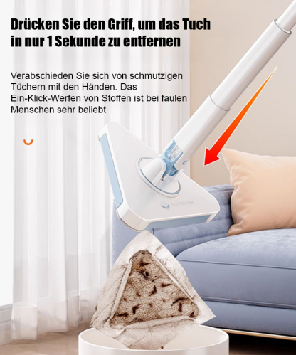 Automatischer Wischmopp, der die Hände sauber hält.