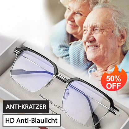Neue Presbyopiebrille aus Metall mit Anti-Blaulicht